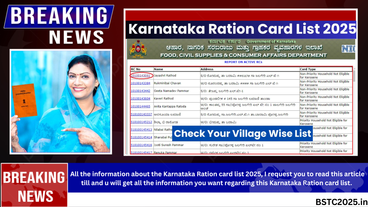 Karnataka Ration Card List