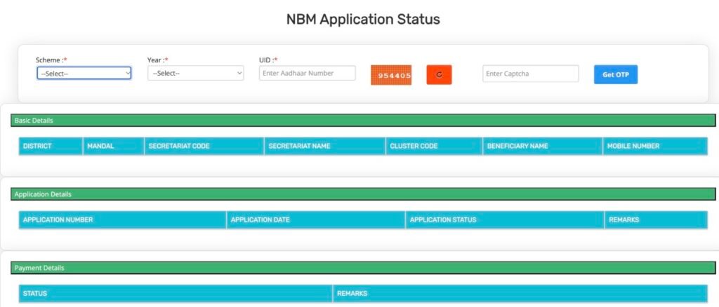NBM Application Status